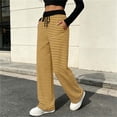 thumbnail image 4 of Tqcoqu Women's 2026 Striped Wide Leg Pants Sweatpants with Pocket, Knit Drawstring Elastic Waist Pj Bottom Casual Pants, Daily Home Wear Fall Outfits,Women's,Size S-XXL, 4 of 8
