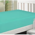 thumbnail image 3 of Microfiber Twin XL Fitted Bottom Bed Sheets 1800 Ultra Soft and Comfy - 15" Deep Pocket, 39" x 80" Great for Dorm Room, Hospital & Split King Dual Adjustable Beds (Aqua Blue, Twin XL), 3 of 7