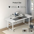 thumbnail image 2 of 71x32 Inch Rectangular Standing Desk, Features a Sturdy 4-leg Design, Dual-Motor Lift System, and Memory Settings. Height adjustable from 28 to 46 Inches for Home Offices and Computer Work, White, 2 of 6