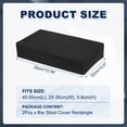 thumbnail image 2 of Funda de taburete de bar Uxcell rectangular, estirable y lavable, funda de asiento para taburete de barra con banda elástica para banco de madera o metal (Negro, 2 piezas), 2 of 6