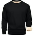 thumbnail image 3 of zbxnLI 2 Pack Men's Fleece Lined Sweatshirts Sherpa Fuzzy Warm Crewneck Pullover Long Sleeve Winter Tops, 3 of 8
