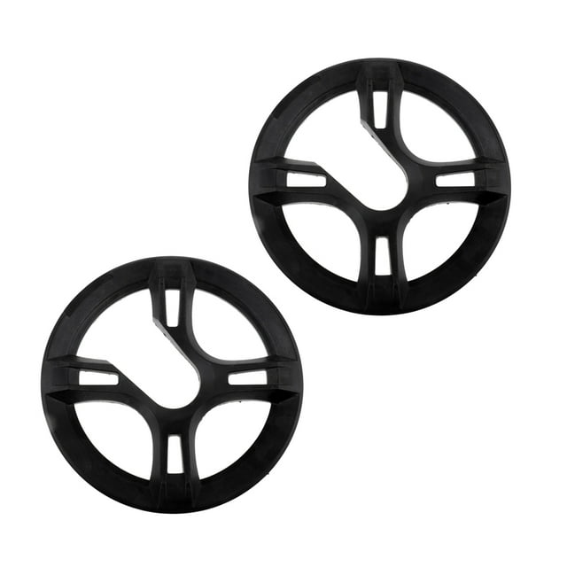 2 Unidades de de Ruedas Negra de Plástico para Bicicletas, Protección con Tamaño Opcional * Zulema Protector de bielas