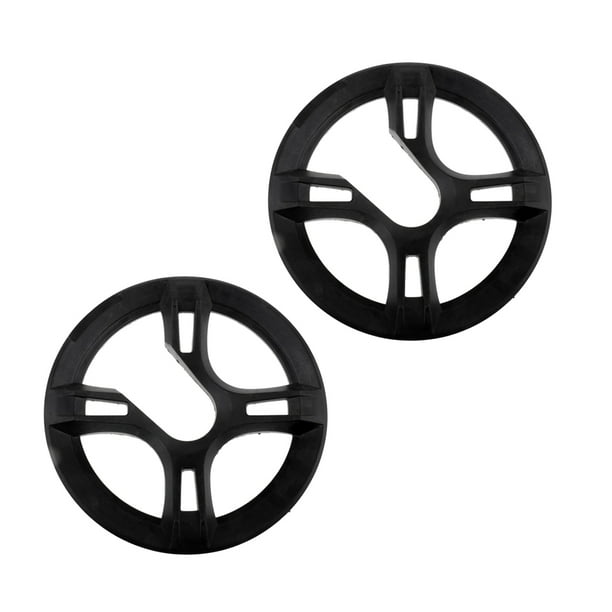 2 Unidades de de Ruedas Negra de Plástico para Bicicletas, Protección con Tamaño Opcional * Zulema Protector de bielas