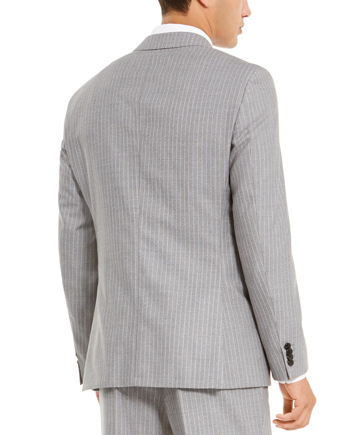 ジョルジュオ アルマーニ ジャケット 50   ヒューゴボス グッチ バーバリー HUGO Men’s Modern-Fit Gray Stripe Suit Jacket, Gray
