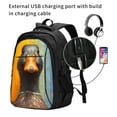 thumbnail image 2 of Pofeuu Colorful Painted Duck Print Storage Laptop Backpack with USB Charging Port[Water Resistant] College Computer Bookbag Fits, 2 of 7