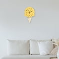 thumbnail image 3 of Reloj de pared para dormitorio, estilo nórdico, creativo, decorativo Amarillo, 3 of 6