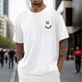 thumbnail image 3 of T Shirts for Men 2026 Summer Casual Short Sleeve Crewneck Smile Face Printed Tee Shirt Streetwear, 3 of 5