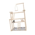 thumbnail image 2 of de juego para pájaros, parque de juegos para loros, gimnasio portátil para pájaros, corralito con escalera, percha de madera para loros,, 2 of 8