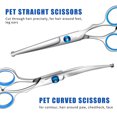 thumbnail image 4 of Professional Dog Grooming Scissors with Safety Round Tips,Dog Grooming Scissors Set: Thinning,Straight,and Curved Scissors and Comb for Long and Short Hair for Dogs and Cats (Blue-5 in 1), 4 of 9
