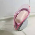 thumbnail image 3 of Wosthever Soporte de esponja en forma de hoja para Hotel de oficina con ventosa de drenaje automático sin clavos organizador de bandeja de Juegos de accesorios de baño Rojo Tipo 2, 3 of 6
