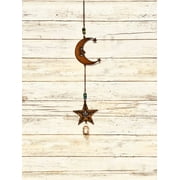 Moon and Stars GF Double Bell Rustic Metal Garden Chime