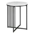 thumbnail image 1 of Bowery Hill Table d'Appoint Minimaliste en Métal à Lattes - Marbre Calacatta Noir, 1 of 8