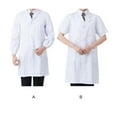 thumbnail image 4 of EIGTHTAIL Laboratory Coat Buttons Multi Short Sleeve Pet Shop Factory Work Clothes Internship Section Beautician Use Long Sleeve 3XL, 4 of 7