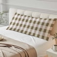 thumbnail image 4 of Brown Plaid Body Pillow Covers 20"x54", Spring Summer Farmhouse Buffalo Checkered Soft Brushed Microfiber Breathable Throw Pillow Covers, Pillowcase with Zipper for Couch Sofa Bedroom Living Room, 4 of 9