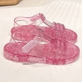 thumbnail image 2 of Gtoiithly Girls Fashion Jelly Sandals Breathable Open Toe Beach Shoes Soft Sole Casual Summer Footwear for Toddlers and Kids Girls Flat Sandals Pink 4-4.5 Years, 2 of 7