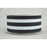 Ribbon Bazaar Grosgrain Value Stripes 5/8 inch Coal 20 yards 100% Polyester Ribbon