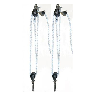 Boat Lift Tackle With Cam cleat blocks - Small - Rope included and Ready To Use - Nautos (Best Cam For 350 Small Block)