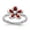Red, variant on Fine Jewelry 925 Sterling Silver Polished Orange Enameled Flower Ring for Women Size 9