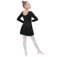 thumbnail image 4 of Maillots para bailar EQSJIU para niñas, manga larga, negros, de 9 a 10 años, 4 of 6