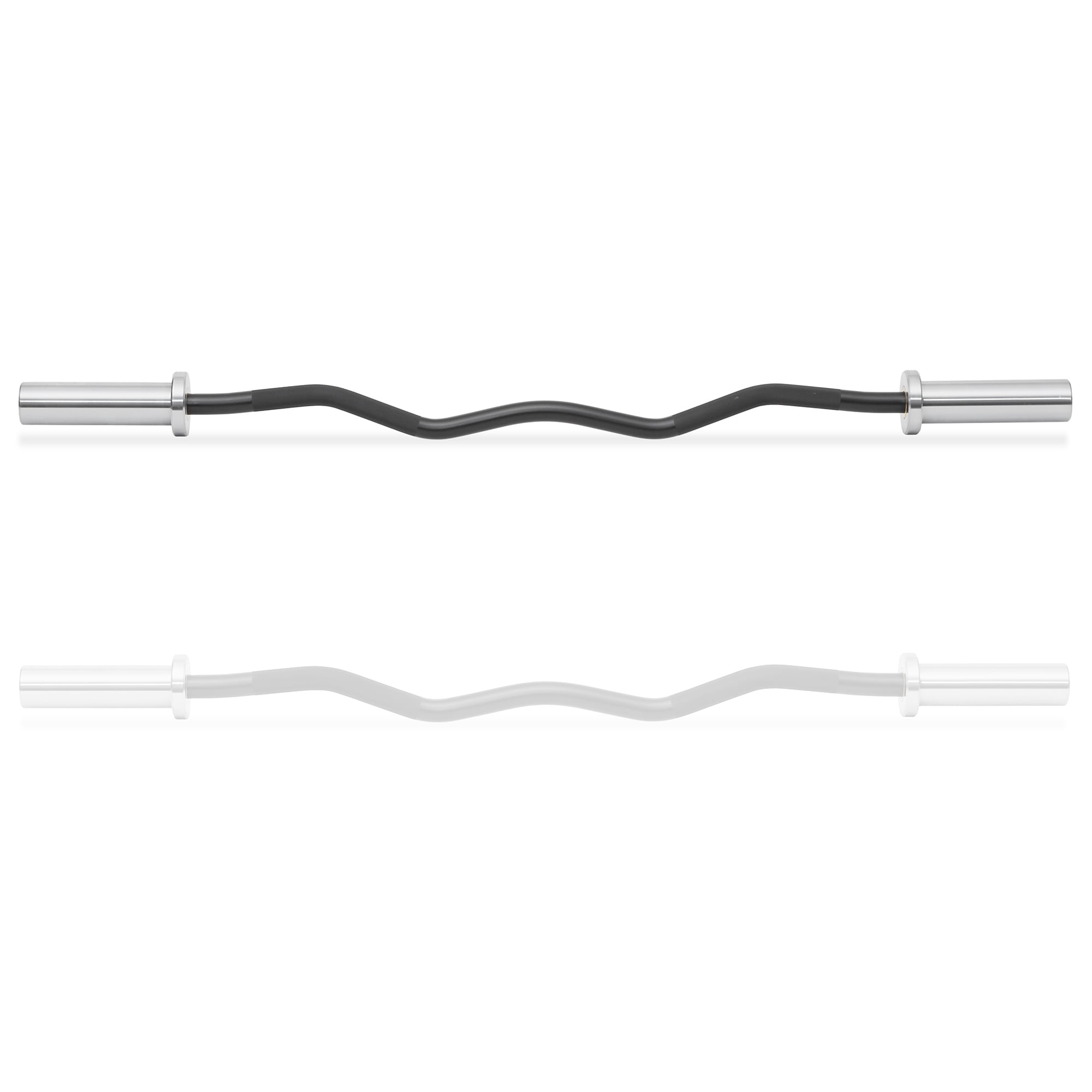 Philosophy Gym 47" EZ Curl Olympic Barbell - 9.3KG 28mm 400LB Capacity 4 Needle Bearing 2" Weightlifting Bar
