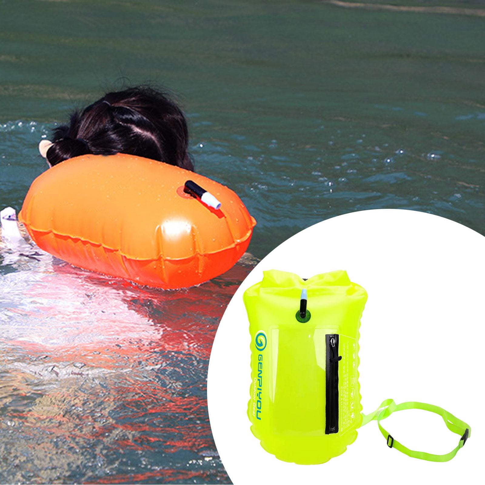 harayaa Swim Bouy Accessory Large Capacity PVC Sturdy Swimming Inflatable Waterproof Bag Green