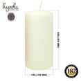 thumbnail image 3 of Hyoola 4 x 8 Ivory Unscented European Made Pillar Candles, Dripless Paraffin Wax with Smokeless Cotton Wicks, 2-Pack, 3 of 5