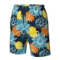 thumbnail image 2 of Yiaed Sunflowers Print Men's Swim Trunks with Lining Quick Dry Sports Shorts Beach Shorts Boardshorts-Large, 2 of 5