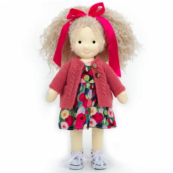 BlissfulPixie Handmade for Mom Waldorf Collect Rag Doll Birthday Present with Exquisite Box-Hailey 12"