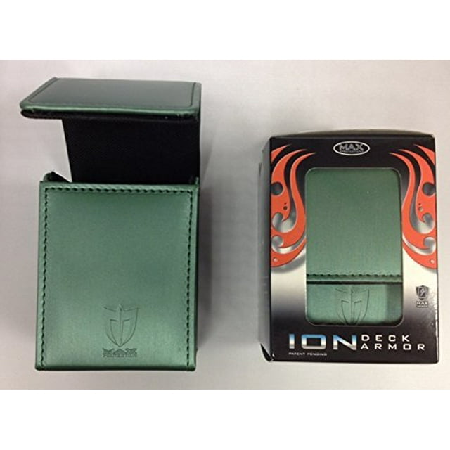 Max Pro ION DECK BOX METALLIC GREEN -for Magic the Gathering MTG YuGiOh Pokemon