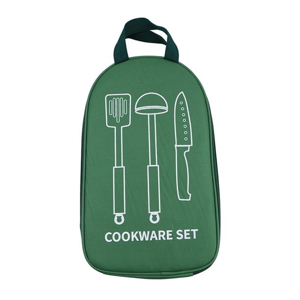 Bolsa portátil para utensilios de cocina para acampada, bolsa de almacenamiento portátil para vajilla de Picnic y campamento