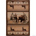 thumbnail image 2 of Brown Bear Wildlife Animal Print Forest Outdoor Area Rug (3' 9" x 5' 1"), 2 of 7