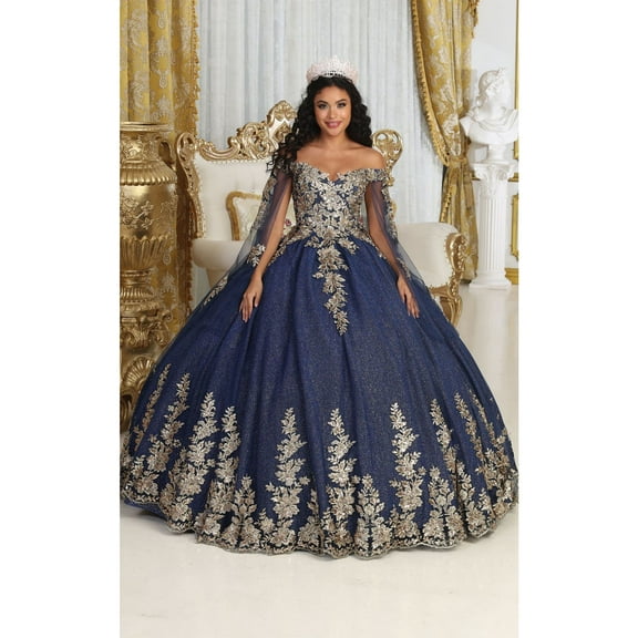 Women's Layla K Vestidos De Quinceañera 15 Años LK221 Ball gown Navy Blue Blue 16