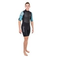 thumbnail image 3 of Seavenger 3mm Shorty Wetsuit with Stretch Panels, Perfect for Scuba Diving, Snorkeling, Surfing (Surfing Aqua, Men's 5X-Large), 3 of 6