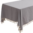 thumbnail image 1 of Nappe Décorative Couleur Unie avec Franges pour Salle à Manger, 1 of 8