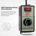 thumbnail image 4 of AC 100-120V US Plug Electronic Voltage Governor - 4000W Max Power, 0-120V Output, Overload Protection, 3-Digit Voltage Display, ABS Material for Electric Tools, Fans, Lamps - Black Speed Controller, 4 of 6