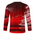 thumbnail image 5 of LUOGENLI T-shirts pour Homme pour Hommes Noël T-Shirt Décontracté de Mode Festival à Manches Longues à Col Rond T-Shirt pour Hommes T-shirts Amusants T-shirts Graphiques Pâques Rouge Brique TTG, 5 of 5