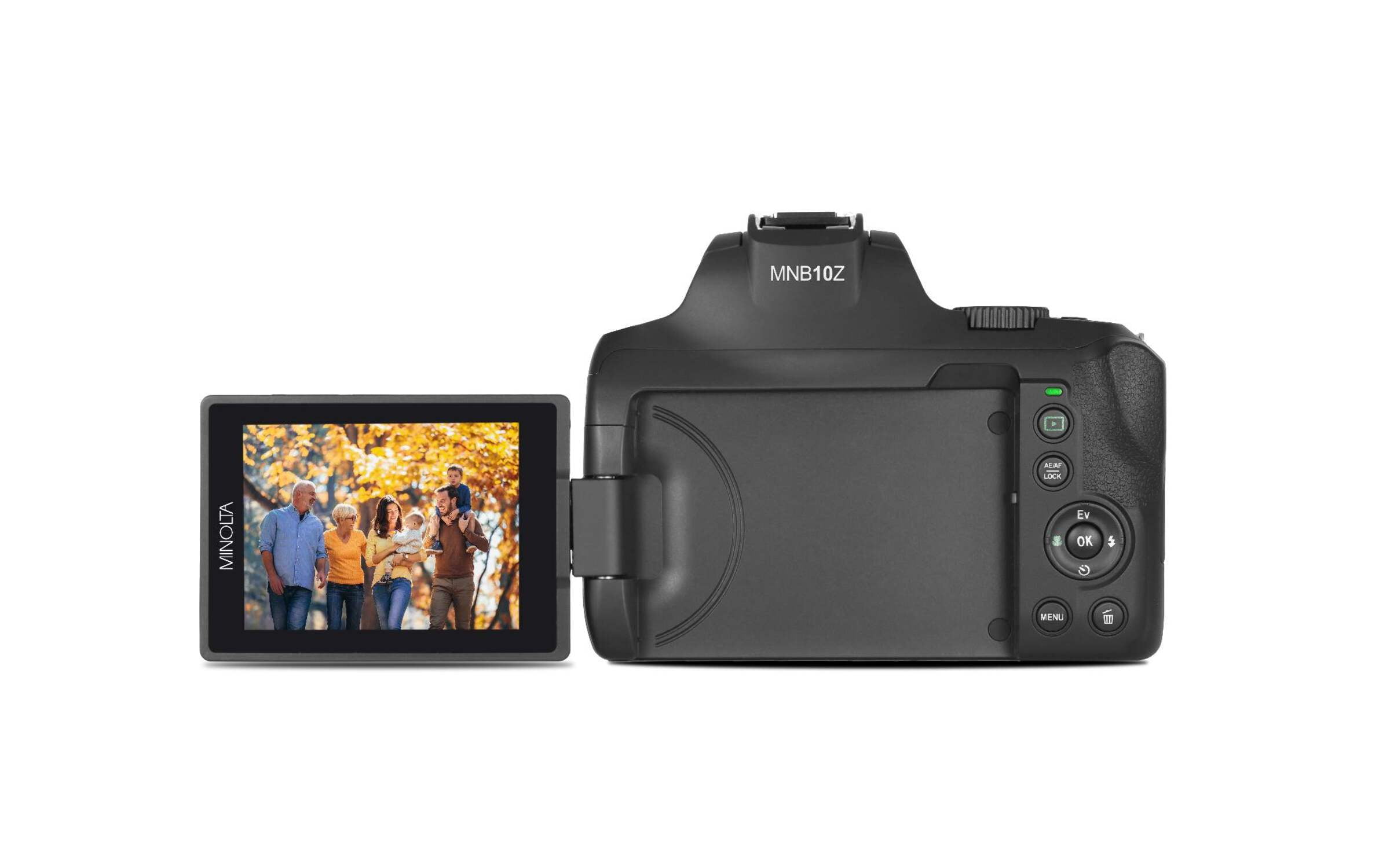 Minolta MNB10Z-BK-N MNB10Z 64 MP 4K Ultra HD Bridge Camera with 10x Optical Zoom - Black - No Memory Card