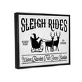 thumbnail image 3 of Stupell Industries Sleigh Rides Vintage Santa Claus Graphic Art Jet Black Floating Framed Canvas Print Wall Art, Design by Lettered and Lined, 3 of 6