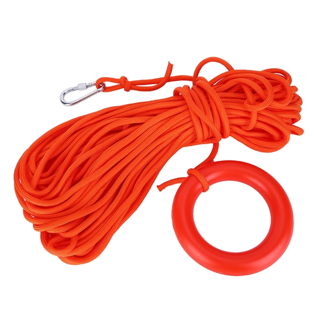 AMONIDA Diving Safety Rope,8mm Nylon Floating Lifesaving Wire Snorkeling Safety Rope Boat Diving Swimming Lifeguard Rescue Line With Buoyant Loop,Lifeguard Rope