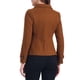 thumbnail image 3 of Abrigo de doble botonadura con solapa de pico para mujer INSPIRE CHIC en marrón rojizo, 3 of 6