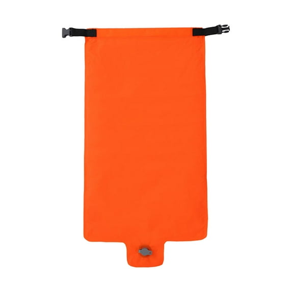 Camping Air Sleeping Pad Inflatable Backpacking Pad Hiking Traveling Folding Mattress Damp Bag Orange