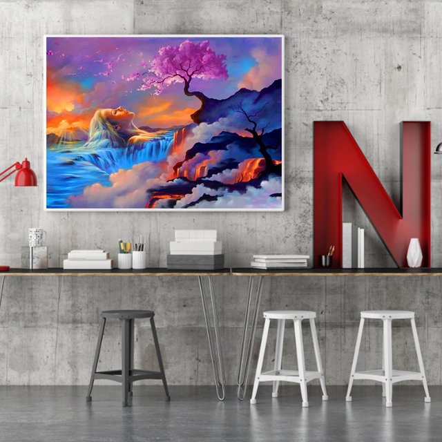 Cuadros Decorativos Pintura al óleo de la diosa de la naturaleza por números DIY lienzo pared arte imagen artesanía decoración del hogar Ndcxsfigh Nuevos Originales