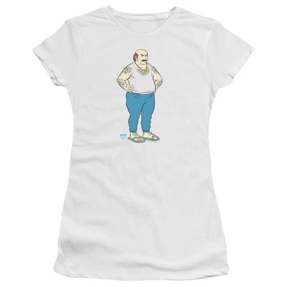 Aqua Teen Hunger Force Carl S/S Junior Women's T-Shirt Sheer White