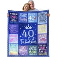 thumbnail image 1 of LHSHID 40th Birthday Gifts for Women Funny Blanket Womens 40th Birthday Gifts Ideas Birthday Gifts for Women 40th Birthday Decorations Women Unique 40th Birthday Blanket 50"x60", 1 of 6