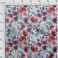 thumbnail image 3 of oneOone Cotton Cambric Red Fabric Florals Craft Projects Decor Fabric Printed By The Yard 42 Inch Wide-3C, 3 of 4