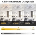 thumbnail image 3 of 25.6” Ceiling Fan with Lights and Remote, Flush Mount Modern Indoor Ceiling Fans with 6-Speeds, Dimmable LED, 7 Blades for Bedroom Dining Room Living Room and Kitchen, 3 of 8