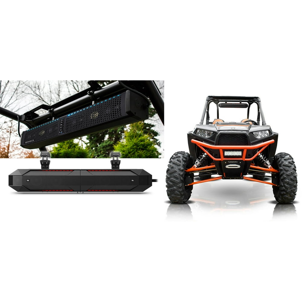 JBL Stadium UB4100+Hifonics Powered Bluetooth Sound Bars For Polaris