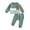 Green, variant on Toddler Baby Boy Fall Winter Outfits 6M 12M 18M 24M 3Y Color Block Crewneck Sweatshirt Casual Pants 2Pcs Clothes Set
