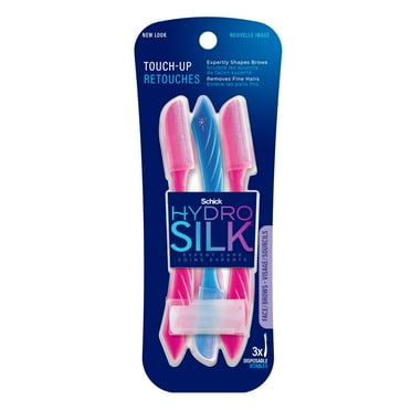 Schick Hydro Silk Touch-Up STF9 Dermaplaning Tool with Precision Cover, 3ct | Dermaplane Razor, Face Razors for Women, Peach Fuzz Remover