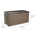 thumbnail image 6 of Starplast 88 Gallon Weave Deck Box, Mocha/Brown, 6 of 11